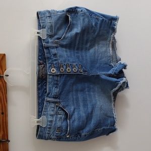 Torrid women's button fly short jean shorts